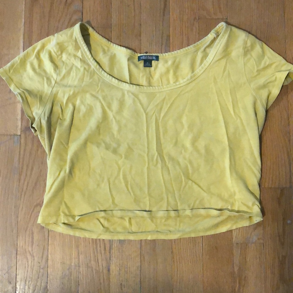 Yellow crop top